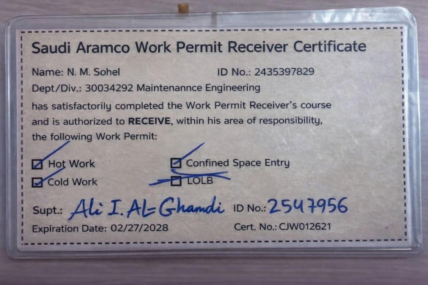 Aramco client proof: Fb