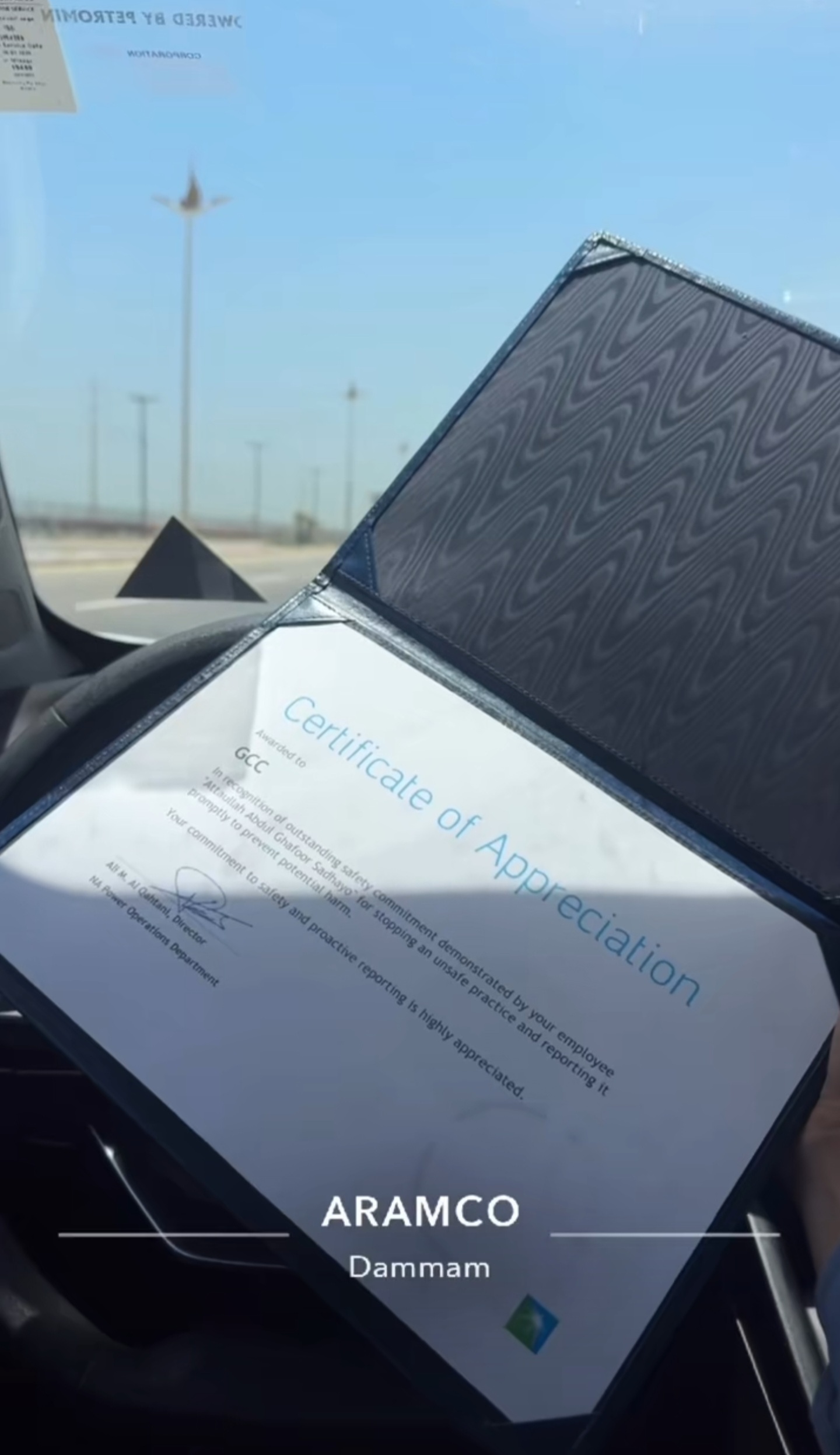 Aramco client proof: Screenshot Tiktok