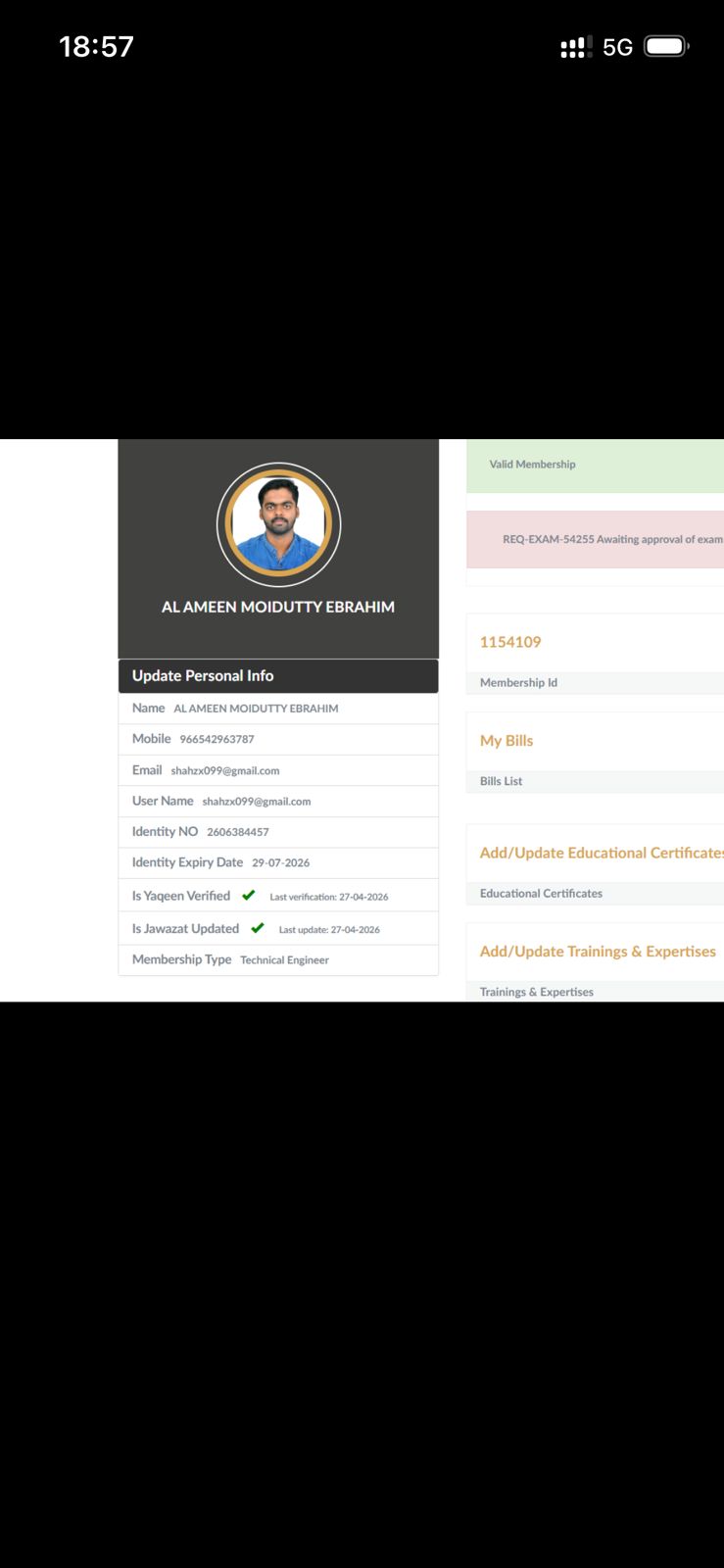 SCE client proof: FE And FA Exams