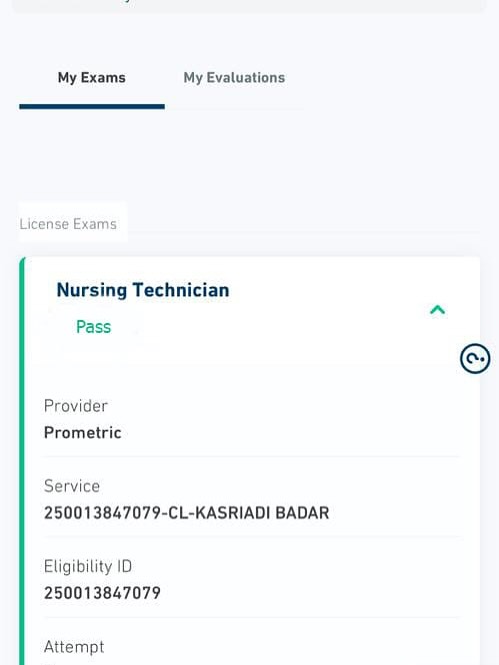 SCFHS client proof: Exam Practice Questions