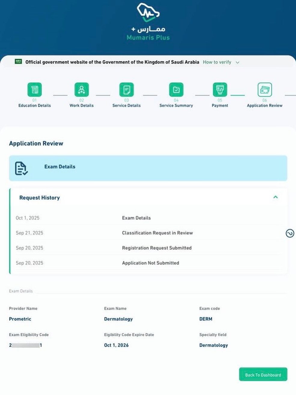 SCFHS client proof: Reclassification