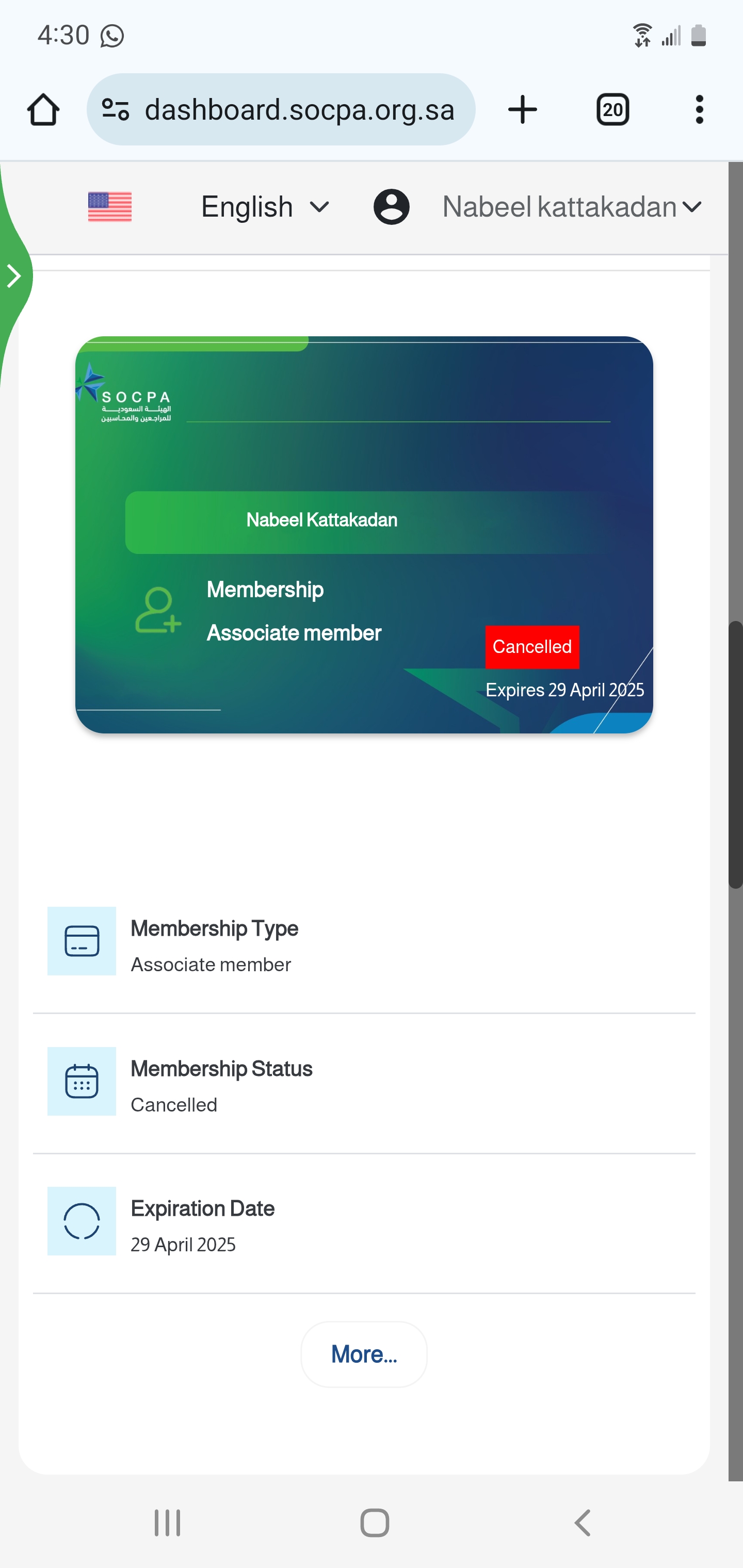 SOCPA client proof: Fix Cancelledmembership Chrome